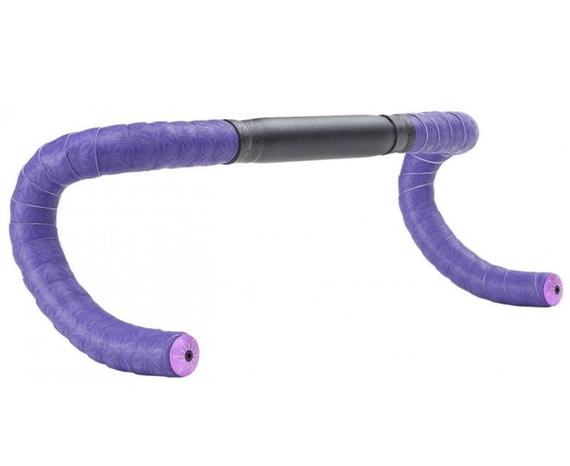 Supacaz Super Sticky Kush Road Bar Tape Neon Purple/Purple Plugs-2